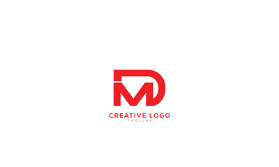 DM MD Abstract initial monogram letter alphabet logo design