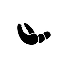 Lobster or crab claw symbol. Vector icon for website design, logo, app, ui.