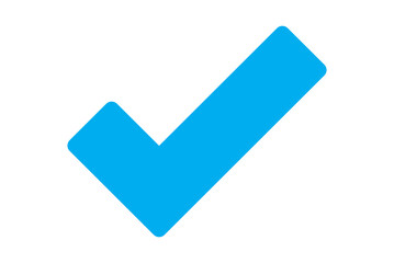 Blue check mark icon - obrazy, fototapety, plakaty