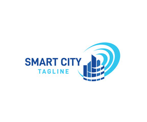 Smart city logo icon design template