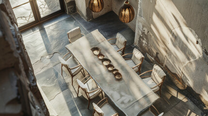 Modern Dining Ensemble. Mycelium Table and Chairs Set