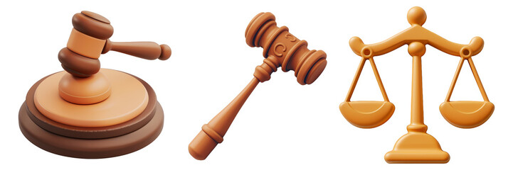 PNG Attorney Badge 3d icons and objects collection, in cartoon style minimal on transparent, white background, isolate