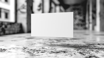 A clean and professional mockup of a white business card