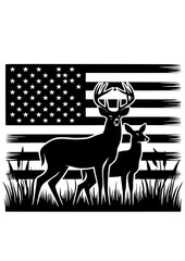 Deer Hunting Svg, Deer Hunting American Flag Svg, American Hunting svg, Patriotic Deer Hunting svg, Deer Hunting Files Cricut, Deer Hunting Silhouette, Deer SVG, USA flag SVG, Animal SVG