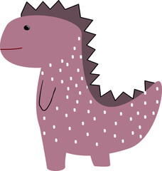 illustration of brown dinosaur