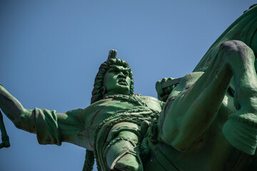 Monument to Salavat Ulaev (national hero of the Bashkortostan) on the horse in Ufa, Bashkortostan, Russia