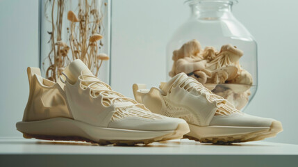 Eco-Friendly Mushroom Footwear. Innovative Design Showcase