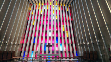 Colourful alter in church