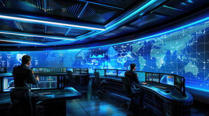 Global operations control room, government special forces command center