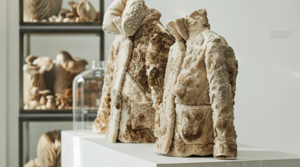 Contemporary Mycelium Jackets. Sustainable Fashion Statement