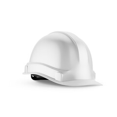 White Hard Hat Mockup Isolated on White Background 3D Rendering