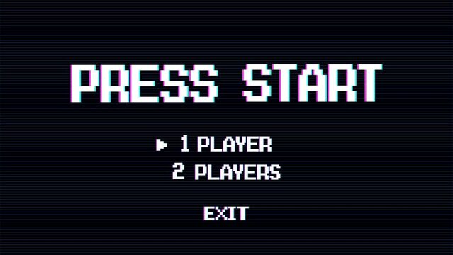 Press start  by selecting a player or exiting the game's main menu. Modern trendy game background with lighting effect.