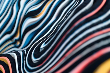 Abstracted wavy lines .