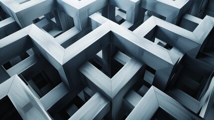 Geometric Patterns: A 3D vector illustration featuring intersecting lines and shapes forming a symmetrical pattern