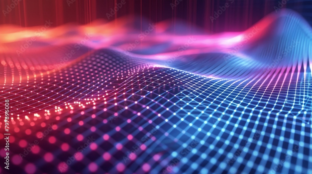 Aufkleber grid backgrounds: a 3d vector illustration of a grid background with diagonal lines