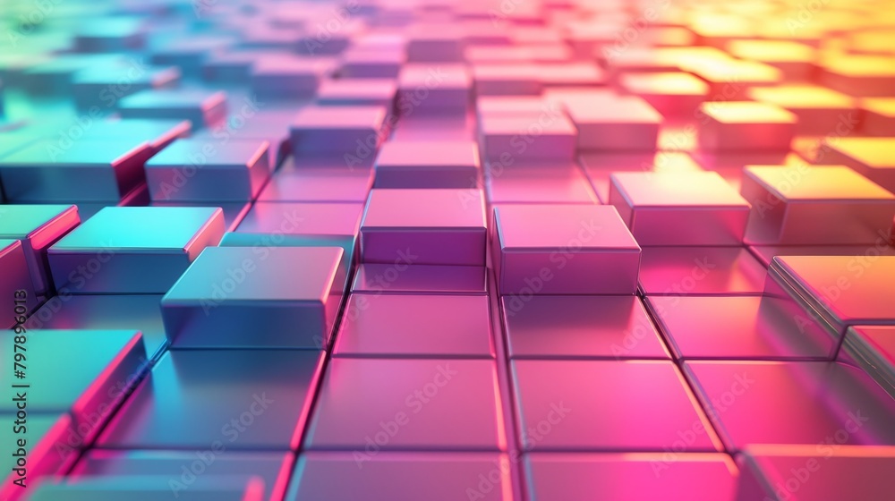 Aufkleber grid backgrounds: a 3d vector illustration of a grid background with a blend of color