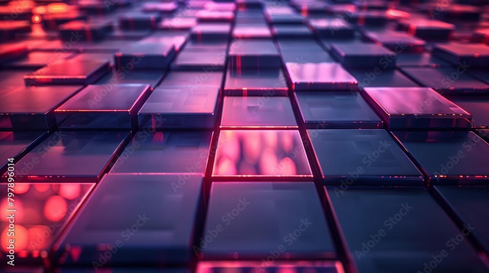 Aufkleber grid backgrounds: a 3d vector illustration of a grid background with a minimalist design
