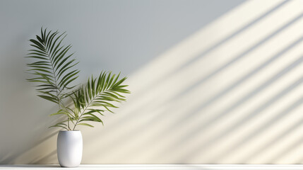 Modern Decor with Parlor Palm in Sleek White Vase