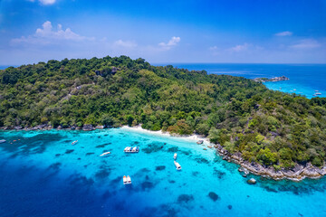 Fototapeta premium Aerial view of Similan island in Phang Nga, Thailand