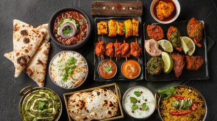 assorted indian food