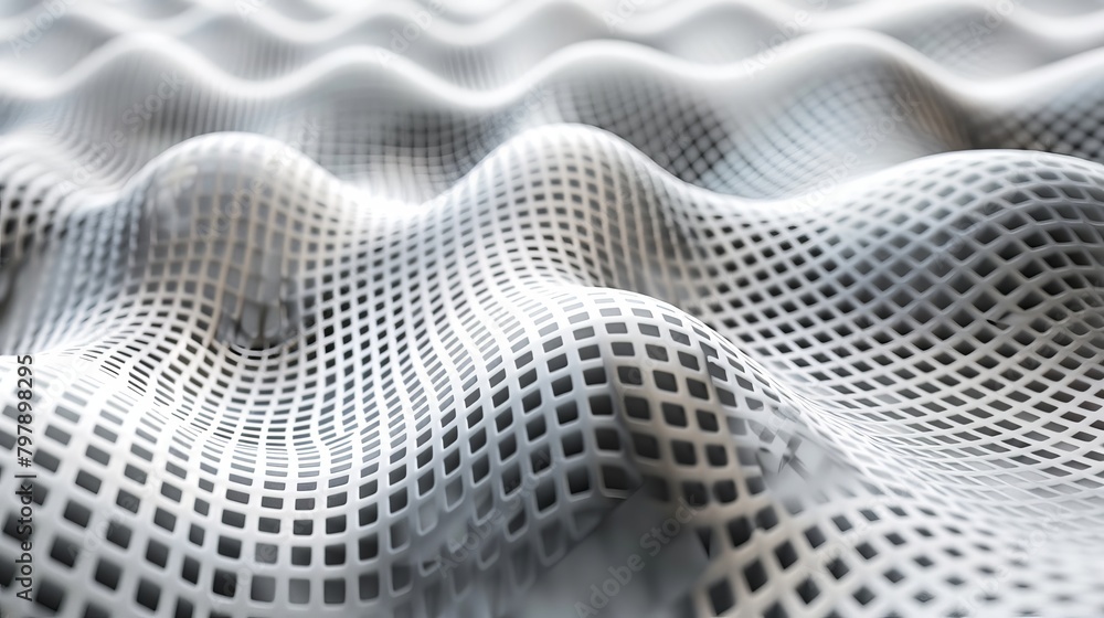 Aufkleber grid texture: a 3d vector illustration of a grid texture applied to a 3d model
