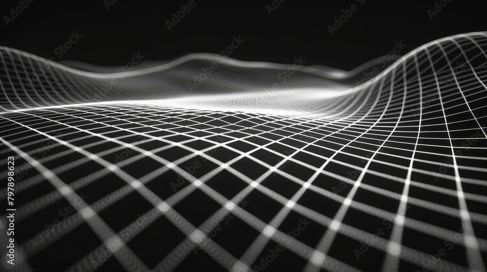 Aufkleber grid texture: a vector illustration of a grid effect applied to a 3d model