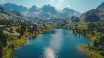 lake in the mountains