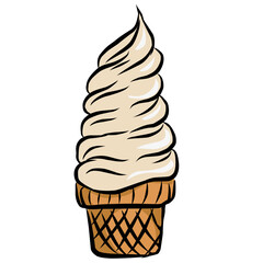 Set of ice cream line art illustration
