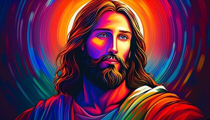 Jesus Christ portrait illustration