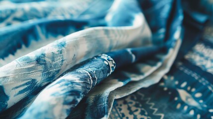 Get vibrant, flowing patterns with our allover Shibori-inspired textile.