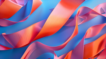 Mesmerizing wavy layers and ruffles captured in a 3D render against a sleek abstract blue backdrop, ideal for fashion-forward wallpaper.