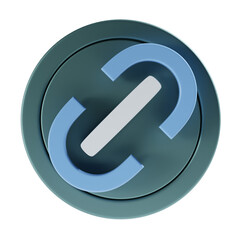 link 3d icon and illustration