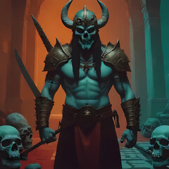 Fototapeta premium Barbarians & Skeletons