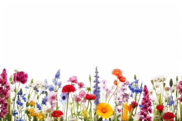 Fototapeta premium PNG Flower fields border backgrounds outdoors blossom.