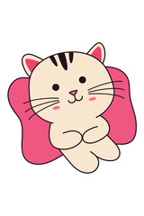 Kawaii Smiley Face Sticker: Cute Character for Any Project