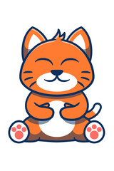 Kawaii Smiley Face Sticker: Cute Character for Any Project