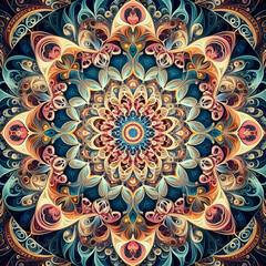 ornamental round ornament. pattern, flower, design, vector, mandala, art, ornament, illustration, floral, wallpaper,Ai generated 