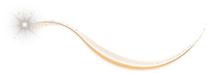 Gold star with magic curve trail © Tiwawat