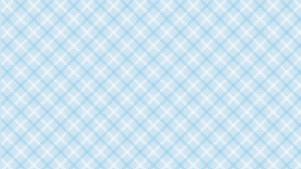 青と白のパステルカラー斜めチェック柄、アスペクト比16:9