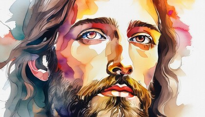 Jesus Christ. Abstract colorful Illustration
