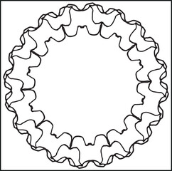 Floral Style Frame Vector  Background