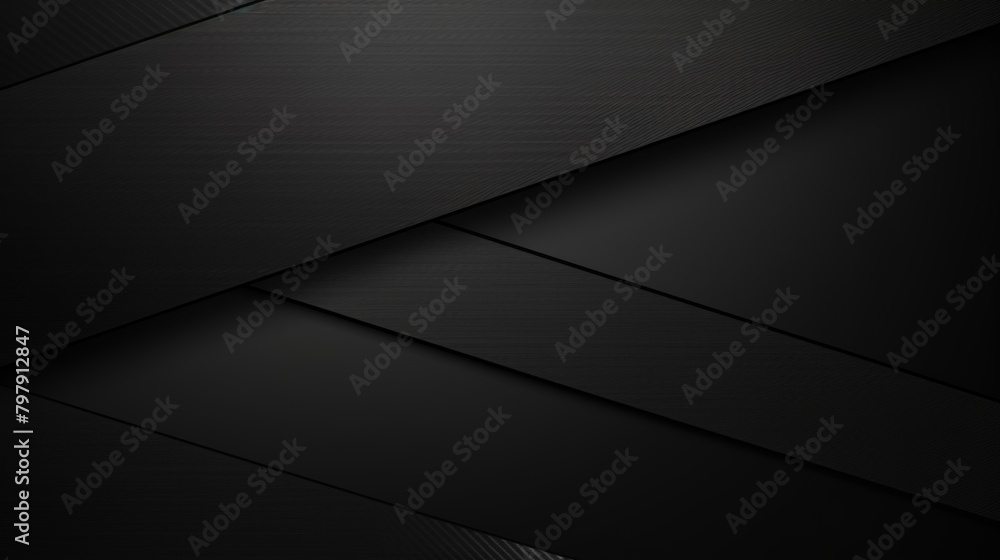 Wall mural this image showcases a geometric black pattern with deep dark tones creating a mysterious yet elegan