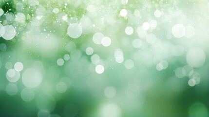 A serene and calming image with a beautiful bokeh effect with shades of green mimicking natural light