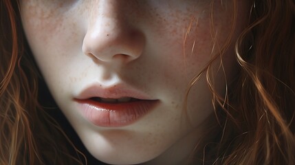 Detailed View: Close-Up on a Girl's Cheeks




