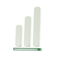 signal bar 3d icon and illustration