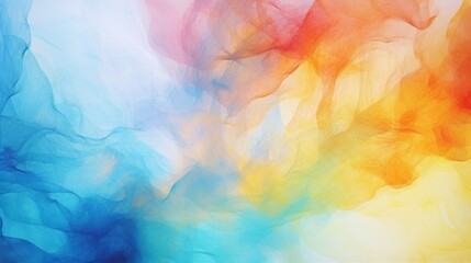 A captivating image showing a colorful wave of abstract smoke creating a motion effect on a light backdrop
