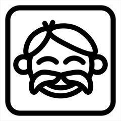 Icon. Grandfather. Vector