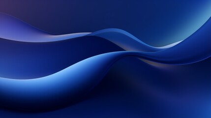Art piece with a smooth, flowing composition of waves in various shades of blue evoke a sense of calm