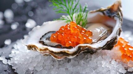 International Buffet - Raw oyster with tobiko