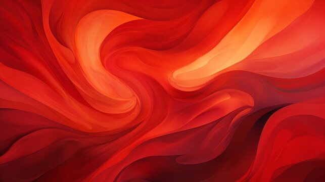 A vivid display of swirling red and orange hues that evoke a sense of dynamic movement and passion